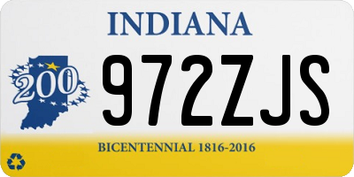 IN license plate 972ZJS