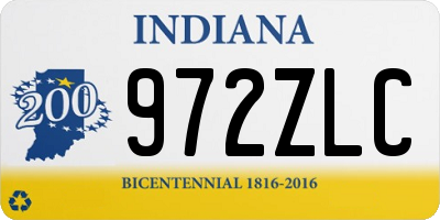 IN license plate 972ZLC