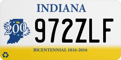 IN license plate 972ZLF