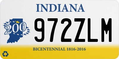 IN license plate 972ZLM