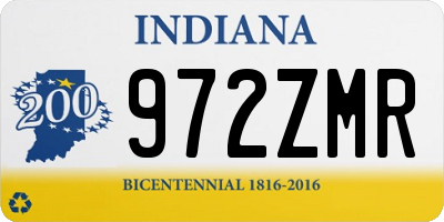 IN license plate 972ZMR