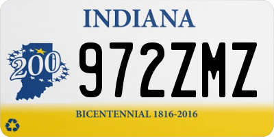IN license plate 972ZMZ