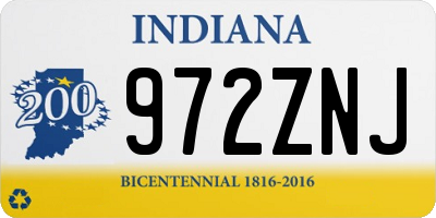 IN license plate 972ZNJ