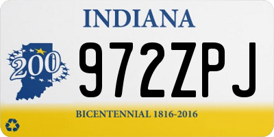 IN license plate 972ZPJ