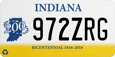 IN license plate 972ZRG