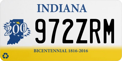 IN license plate 972ZRM