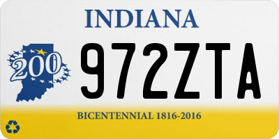 IN license plate 972ZTA