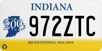 IN license plate 972ZTC