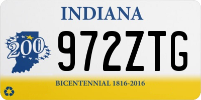 IN license plate 972ZTG