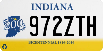 IN license plate 972ZTH