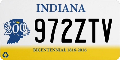 IN license plate 972ZTV