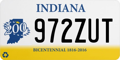 IN license plate 972ZUT