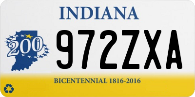 IN license plate 972ZXA