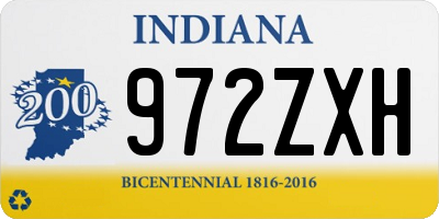 IN license plate 972ZXH