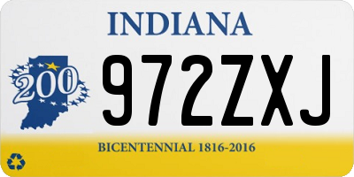 IN license plate 972ZXJ