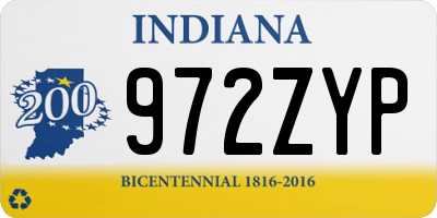 IN license plate 972ZYP
