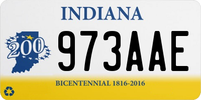 IN license plate 973AAE