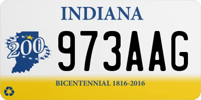IN license plate 973AAG
