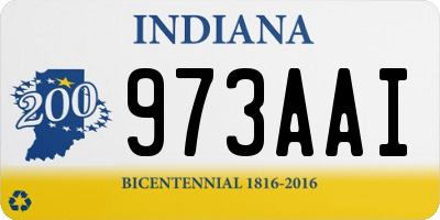 IN license plate 973AAI