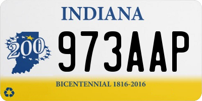 IN license plate 973AAP