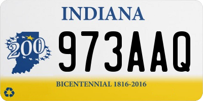 IN license plate 973AAQ