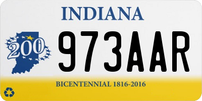 IN license plate 973AAR