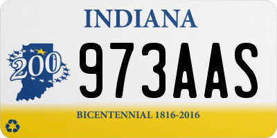 IN license plate 973AAS