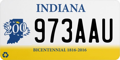IN license plate 973AAU