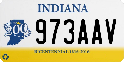 IN license plate 973AAV