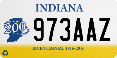 IN license plate 973AAZ
