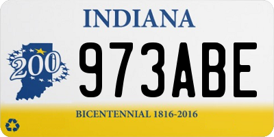IN license plate 973ABE