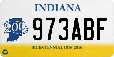 IN license plate 973ABF