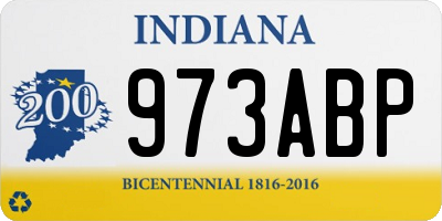 IN license plate 973ABP