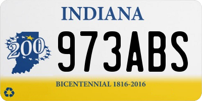 IN license plate 973ABS