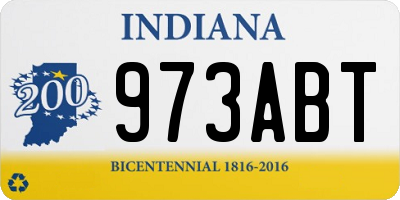 IN license plate 973ABT