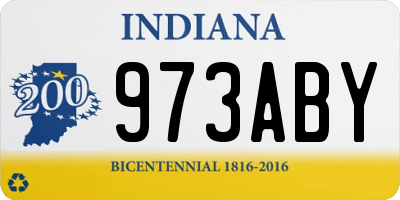 IN license plate 973ABY