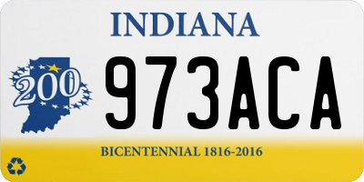 IN license plate 973ACA