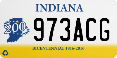 IN license plate 973ACG