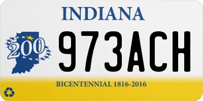 IN license plate 973ACH