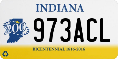 IN license plate 973ACL