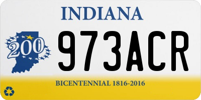 IN license plate 973ACR