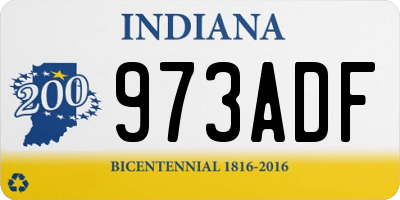 IN license plate 973ADF