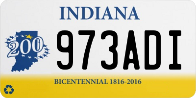 IN license plate 973ADI