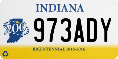 IN license plate 973ADY
