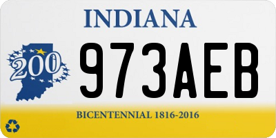 IN license plate 973AEB