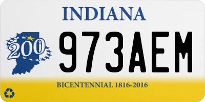 IN license plate 973AEM