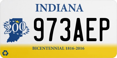 IN license plate 973AEP
