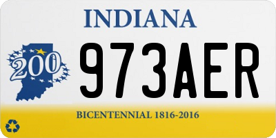 IN license plate 973AER