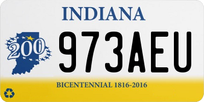 IN license plate 973AEU