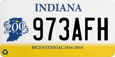 IN license plate 973AFH